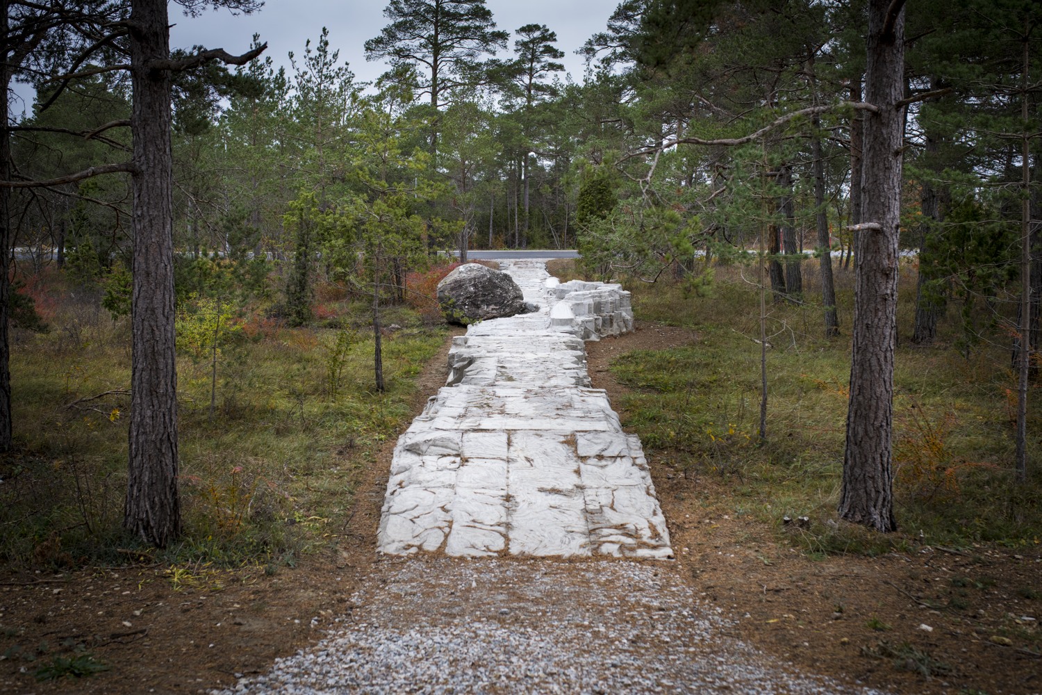 En väg gjord av cement 