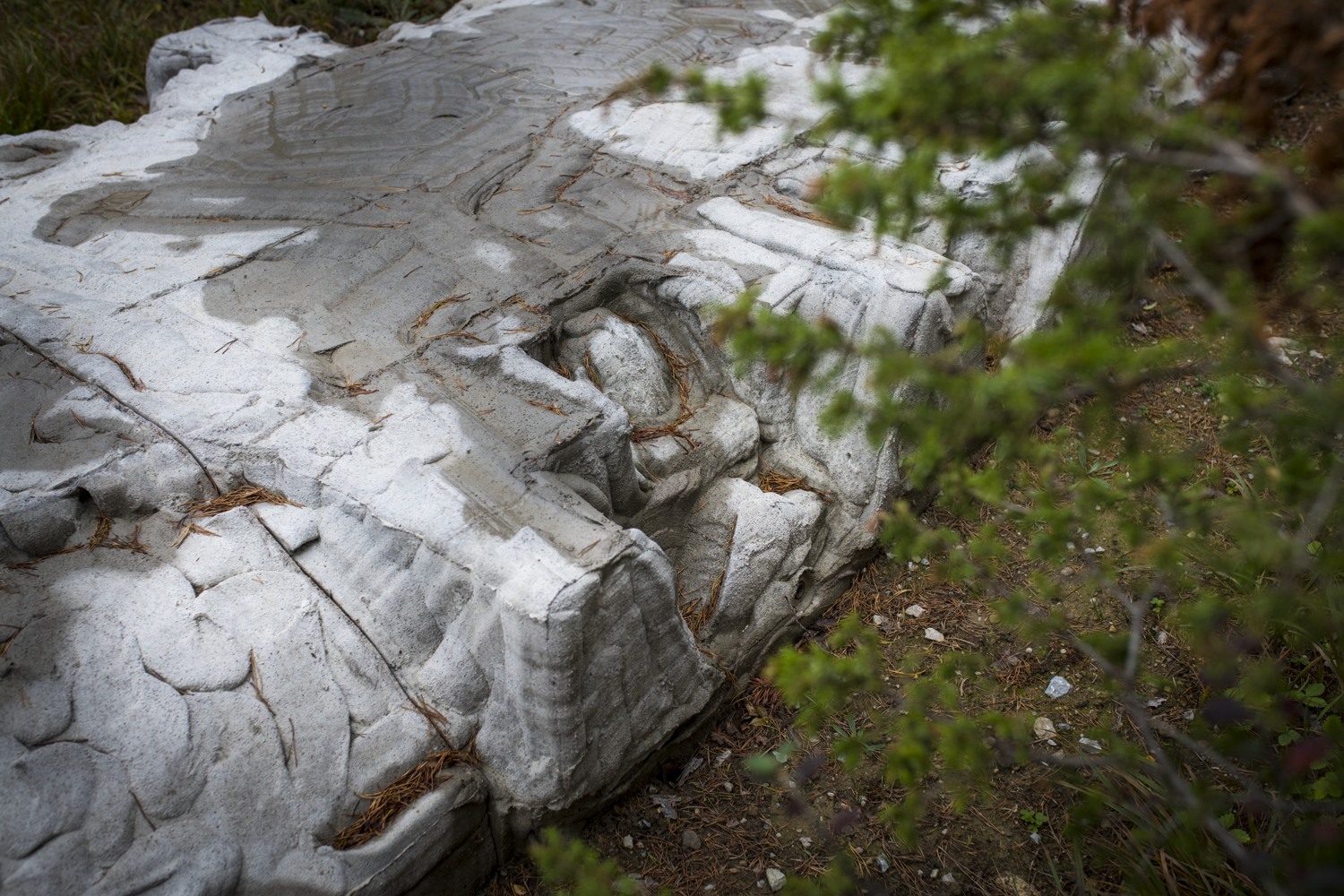 Närbild på cementets mönster 