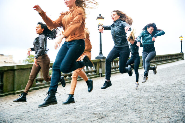 Människor som springer